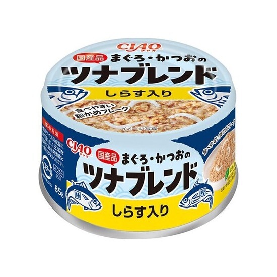 CIAO 罐頭 吞拿魚+鰹魚+銀魚混合罐 85g,A-263【原箱24 罐】