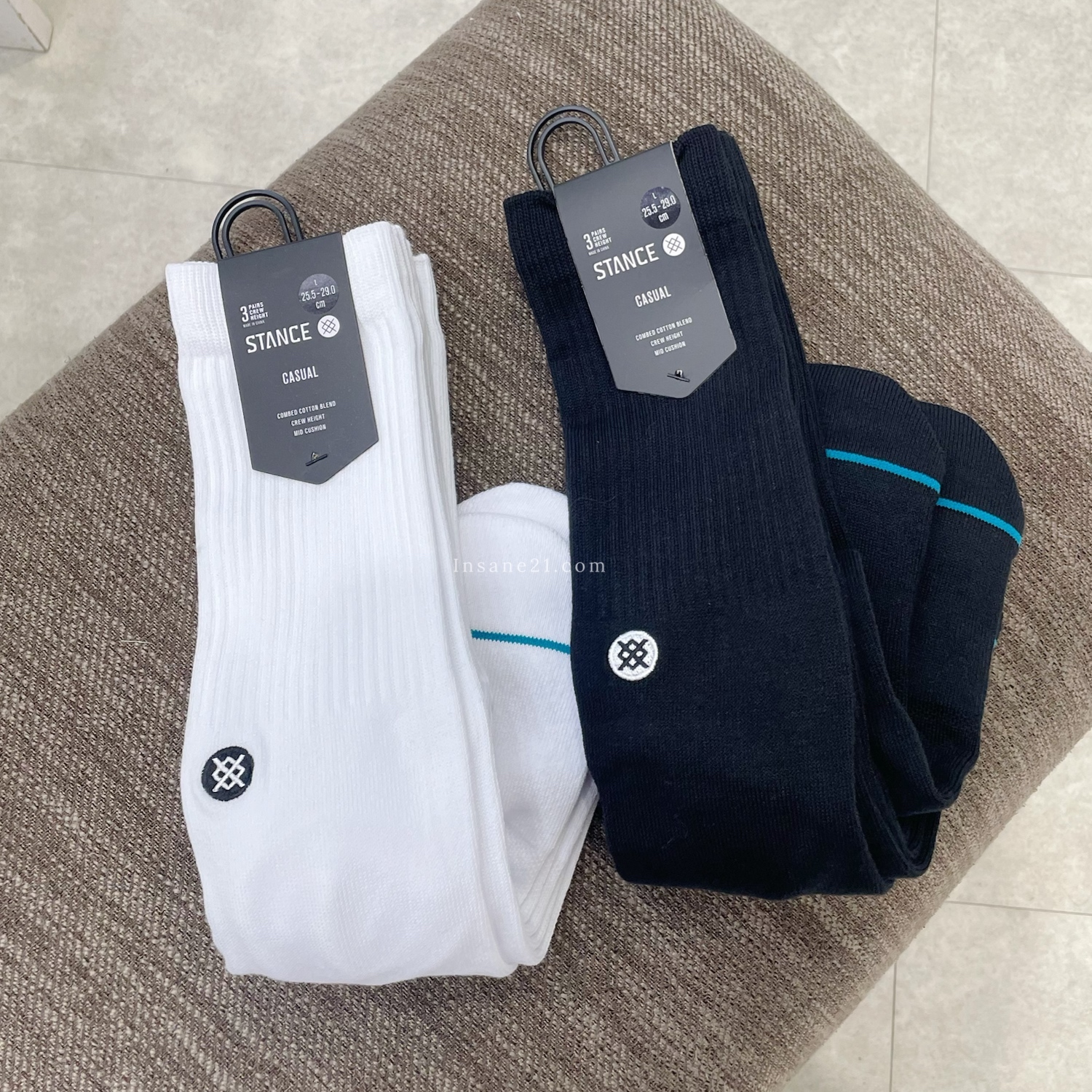 STANCE ICON 3 PACK 長襪 襪子 三雙一組 黑/白