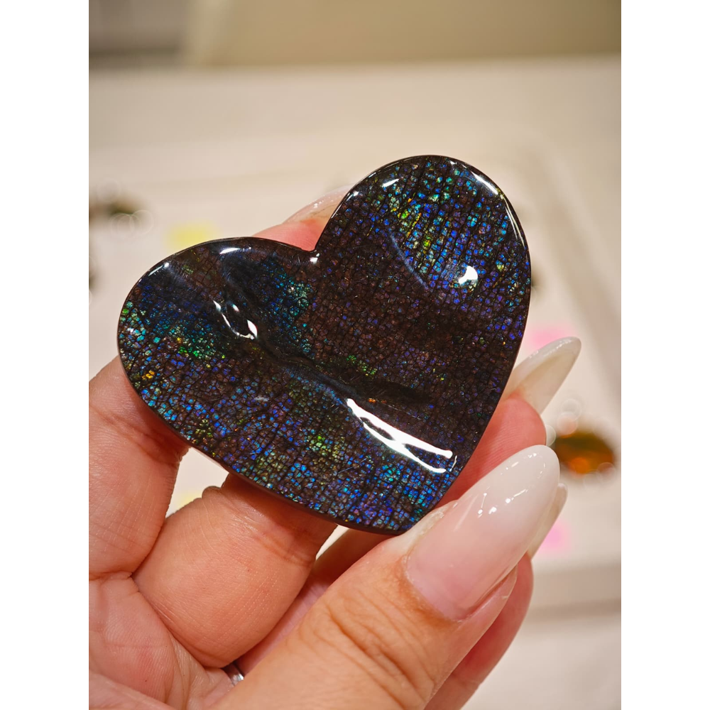 HKAG0328-034 小擺件心心 59mm x 49mm (A34)  (鏡頭展示與實物有色差，以實物為準)