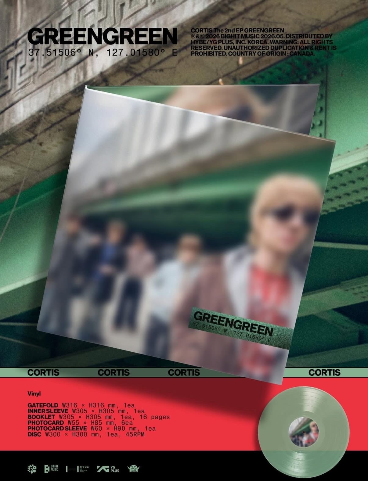 CORTIS The 2nd EP [GREENGREEN] 骰子專 Dice ver. 黑膠專 Vinyl 專輯