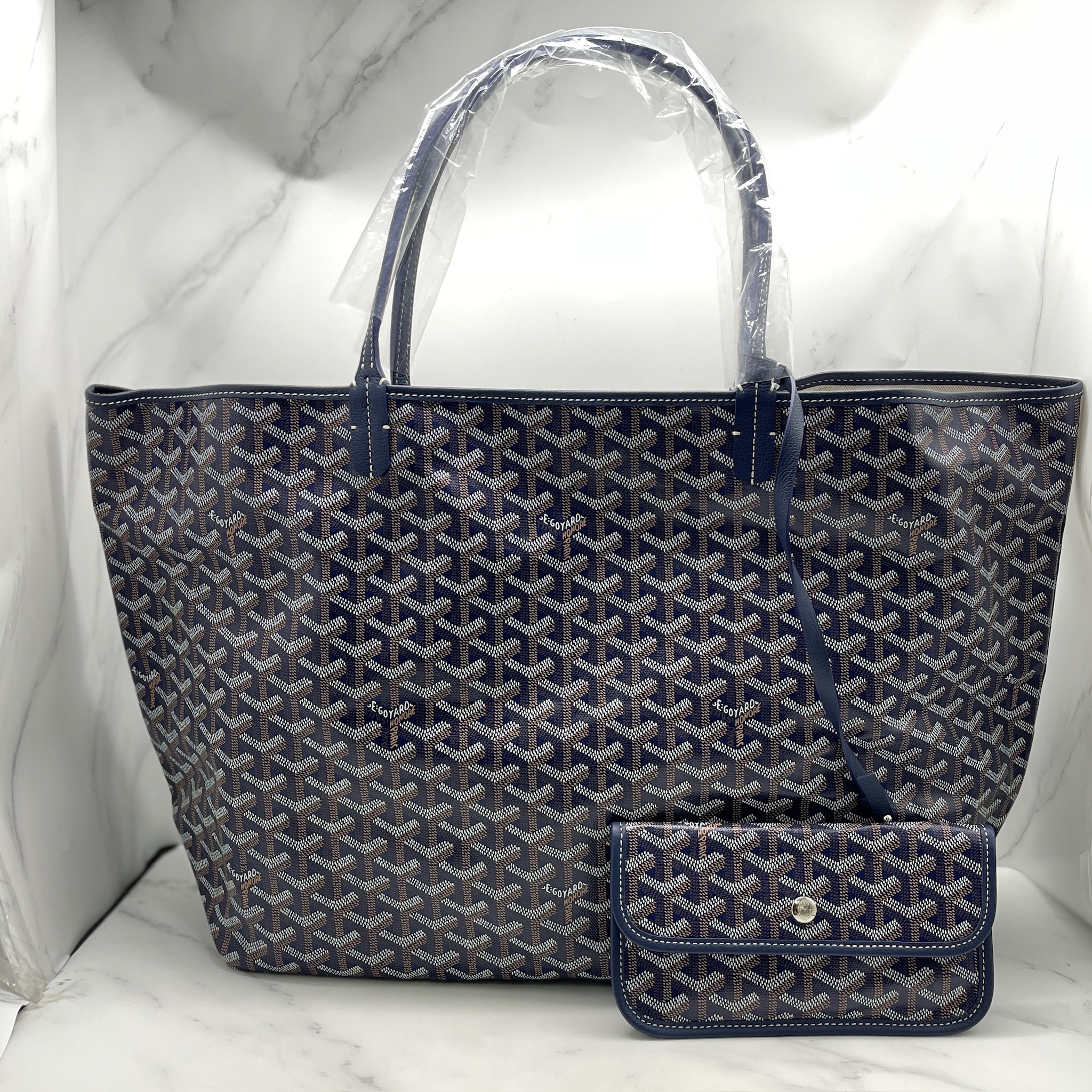 Goyard Saint Louis GM Bag (Navy)