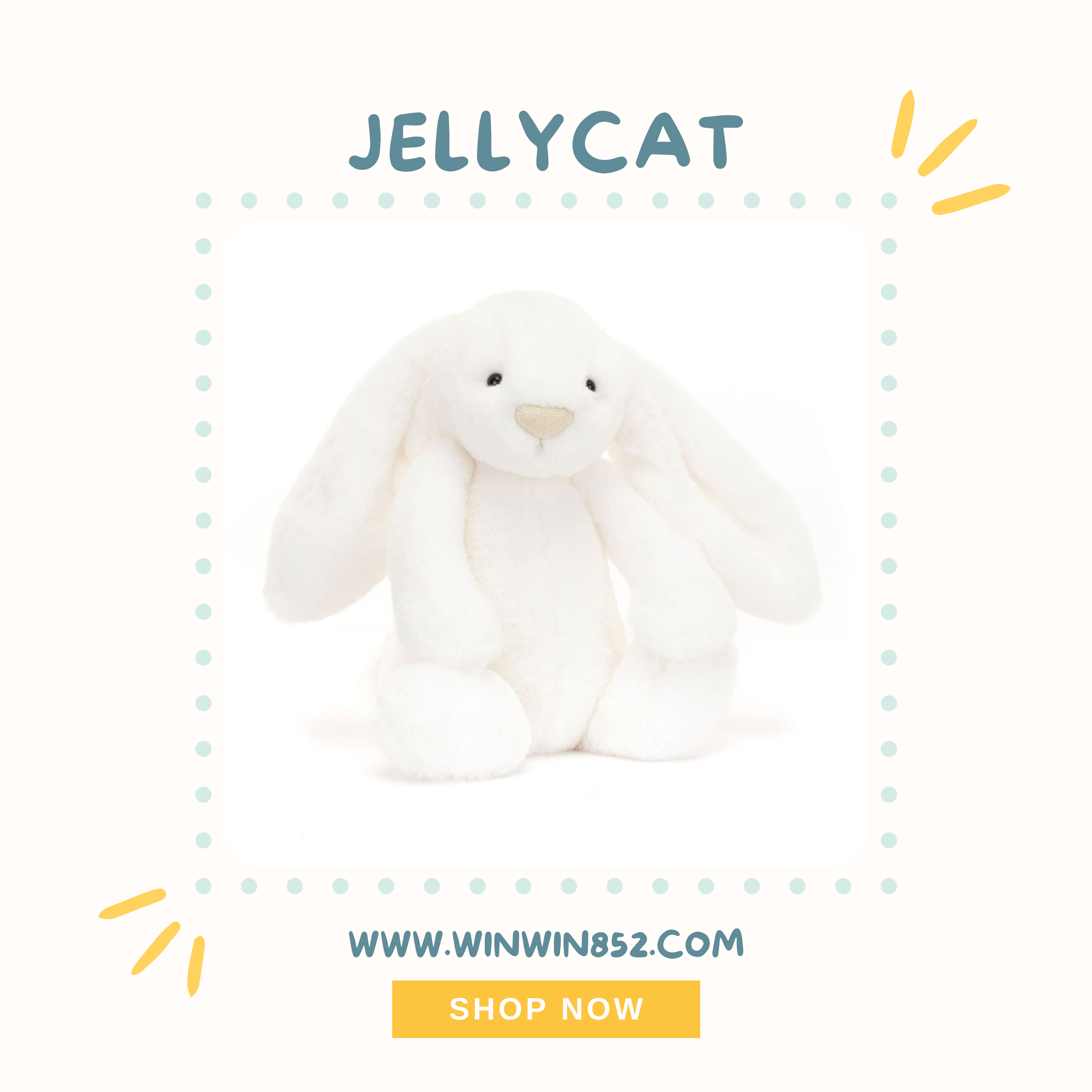 Jellycat Bashful Luxe Bunny Luna 31cm