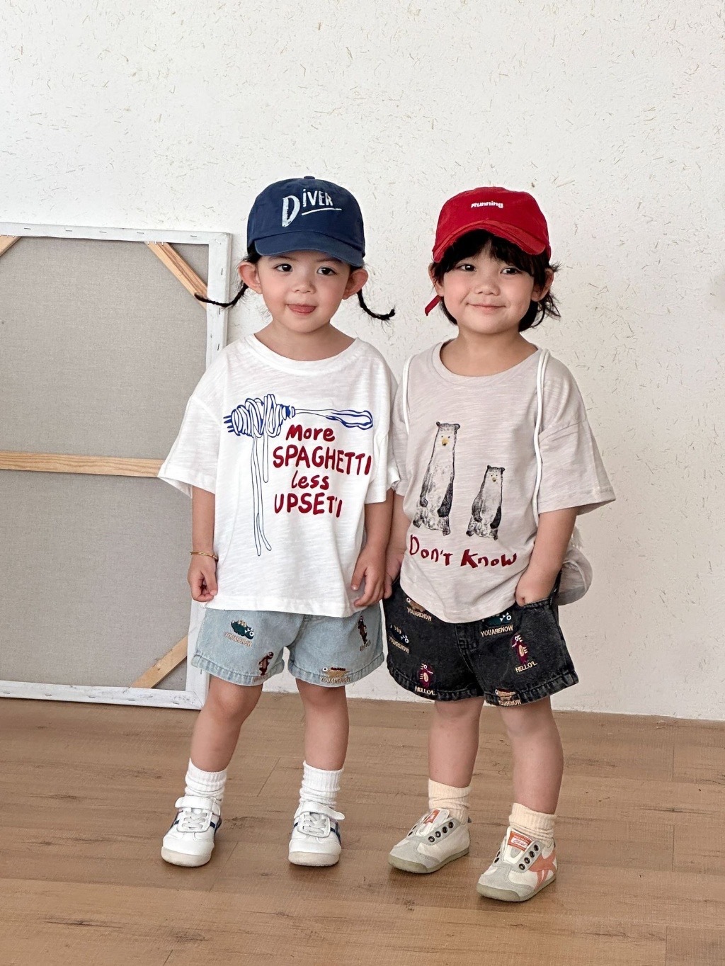 美式塗鴉兄弟姐妹上衣 / 2色