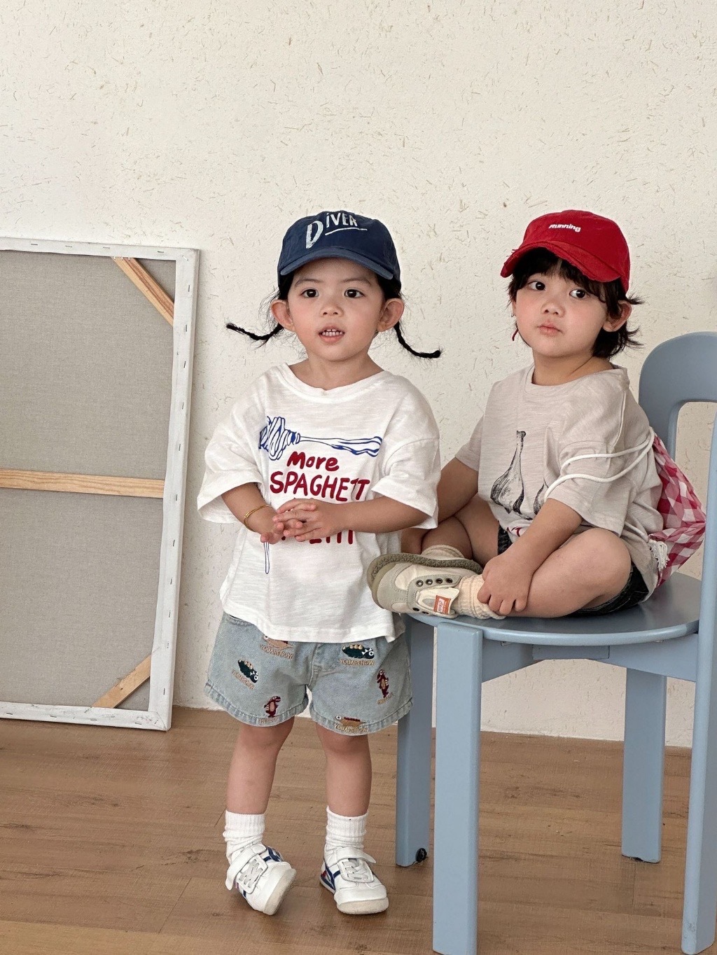 美式塗鴉兄弟姐妹上衣 / 2色