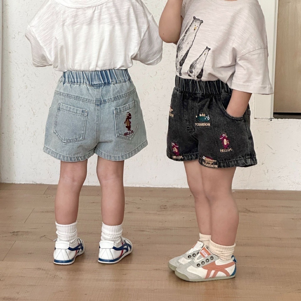 恐龍兄弟姐妹牛仔短褲 / 2色