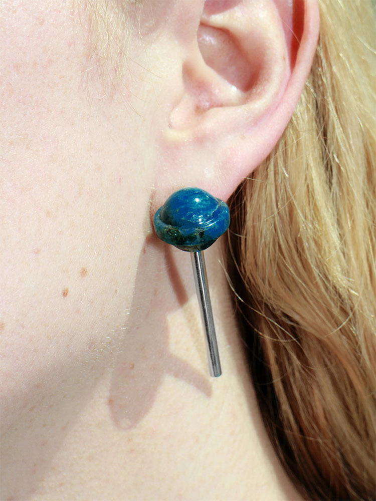 Sucker Earrings Blue Raspberry