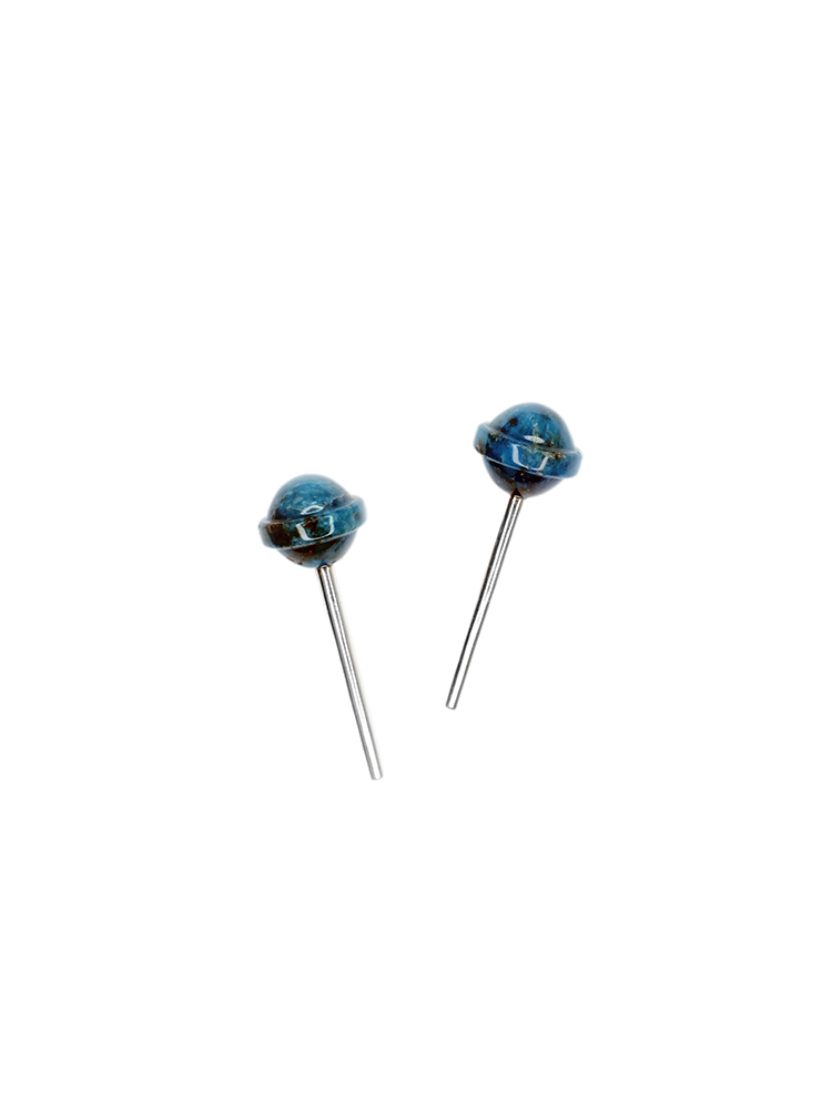 Sucker Earrings Blue Raspberry
