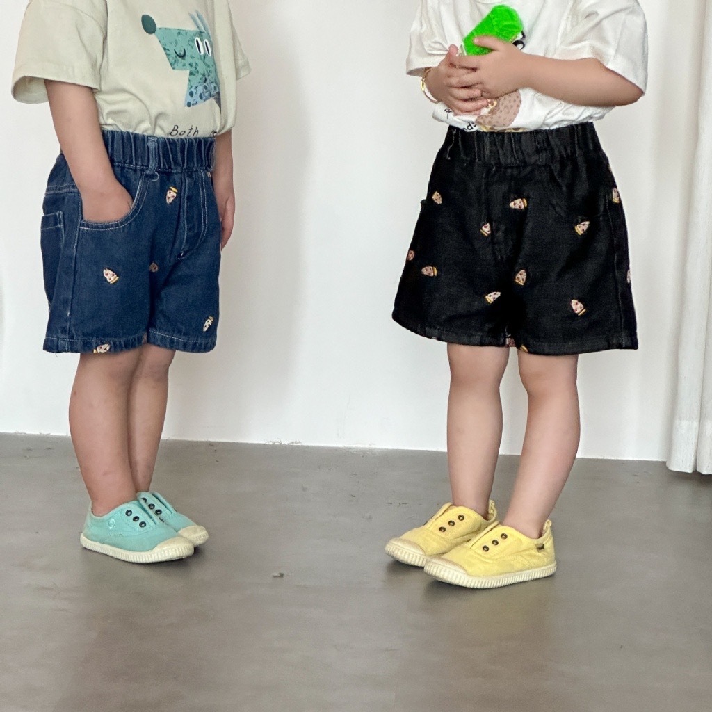 披薩兄弟姐妹牛仔短褲 / 2色