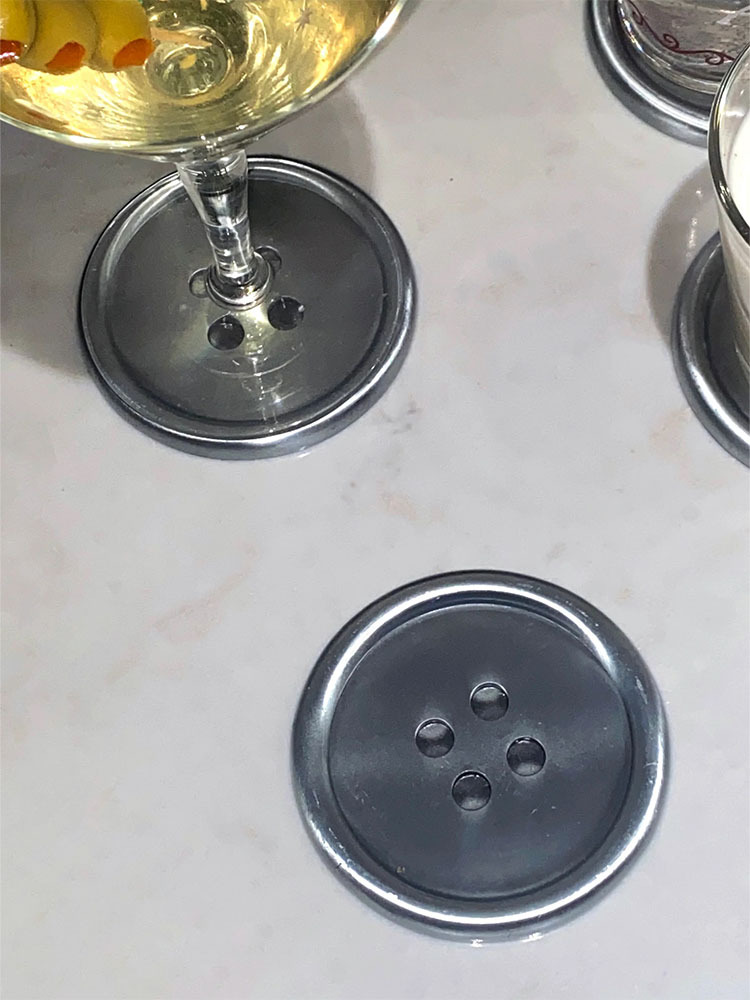 Cute as a Button Coaster