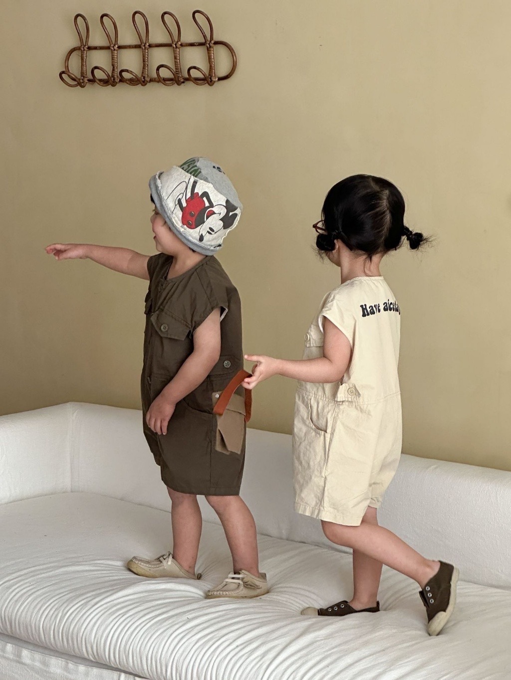 工裝兄弟姐妹連身褲 / 2色