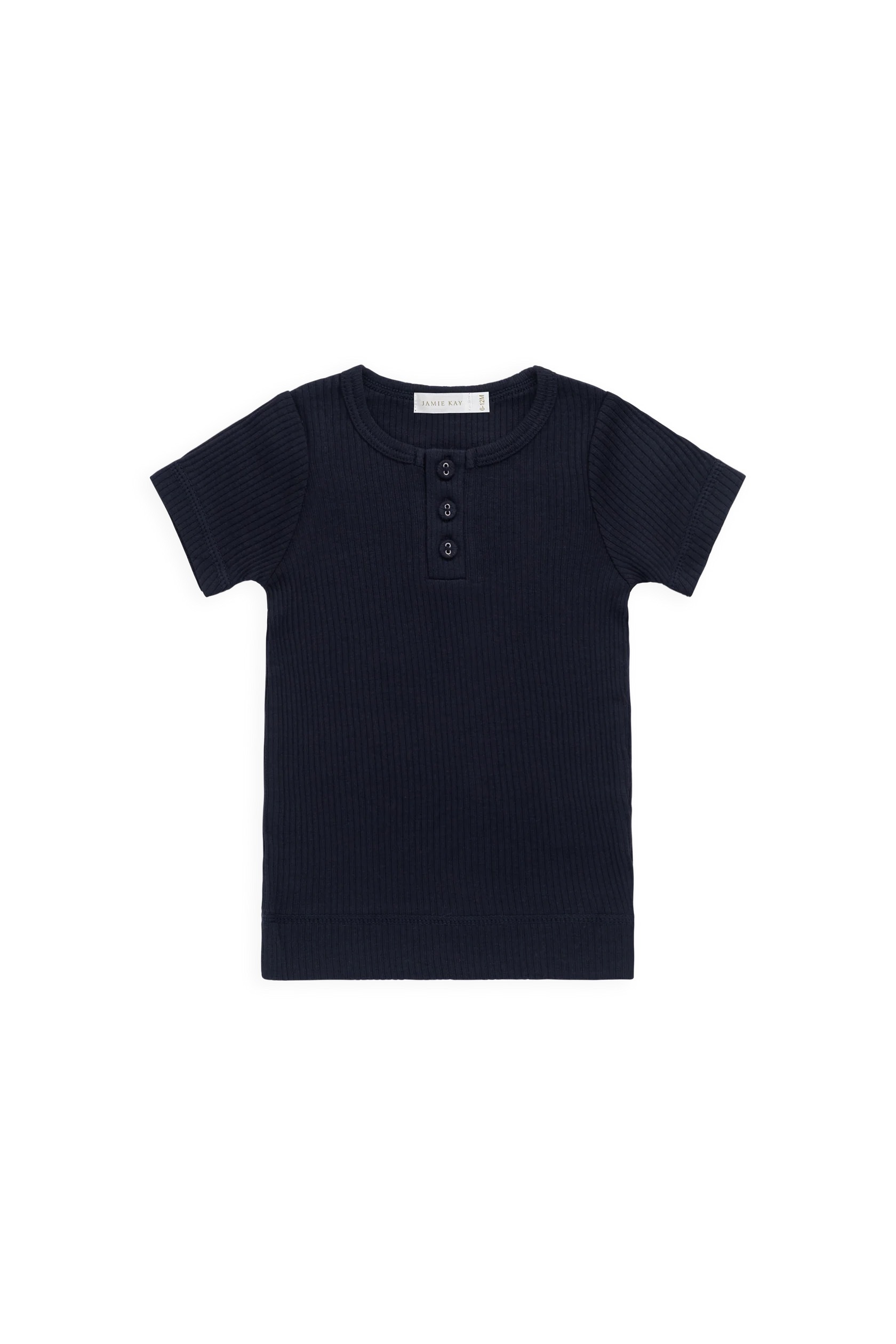 【預購】JAMIE KAY -Organic Cotton Modal Henley Tee（Eclipse）