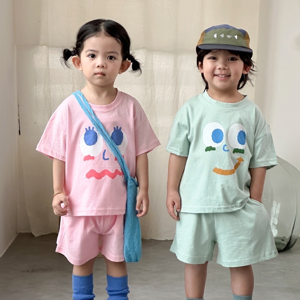 可愛小臉兄弟姐妹套裝 / 2色