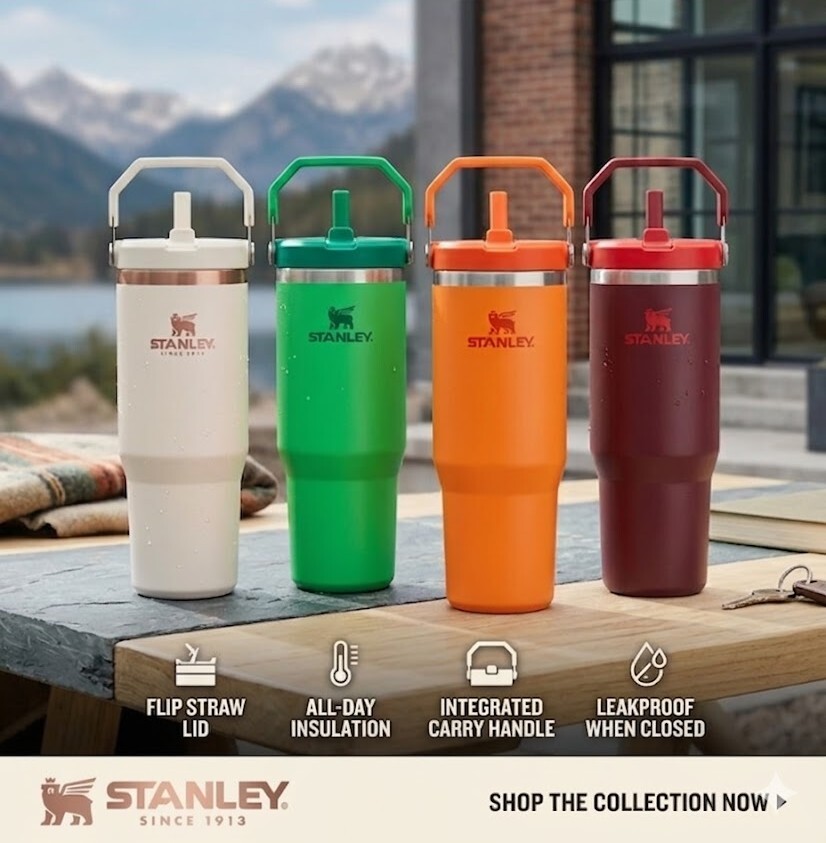 【預購】Stanley K032802 IceFlow 2.0 翻蓋吸管保溫杯 30oz