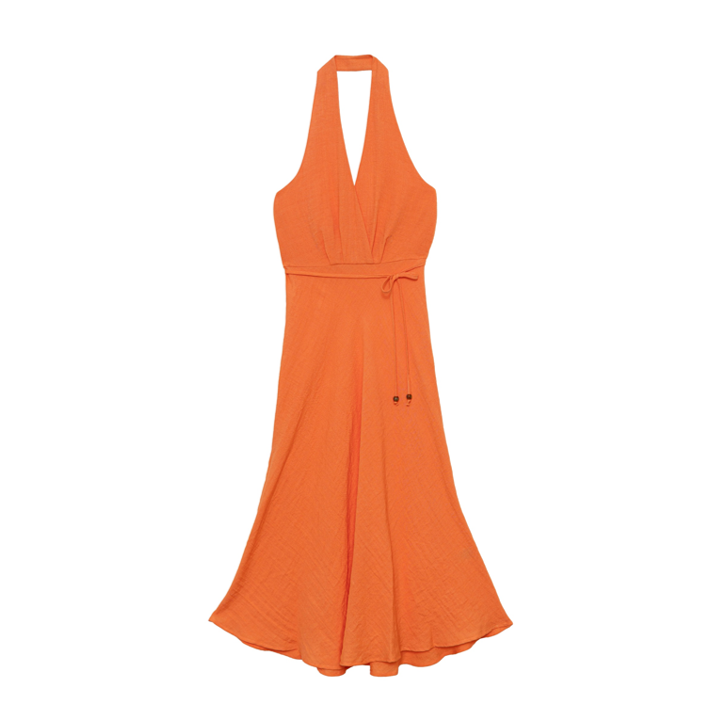 1LP0327-196 [LA PETITE ETOILE] Rennya Dress Orange #RENNYA-R202613R6A/64-ORANGE (EU)
