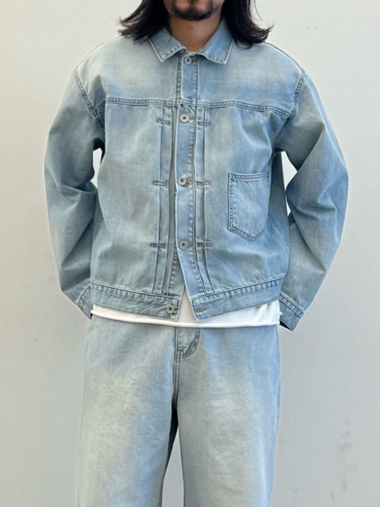 洗水開胸牛仔褸 HOWELL-090JK