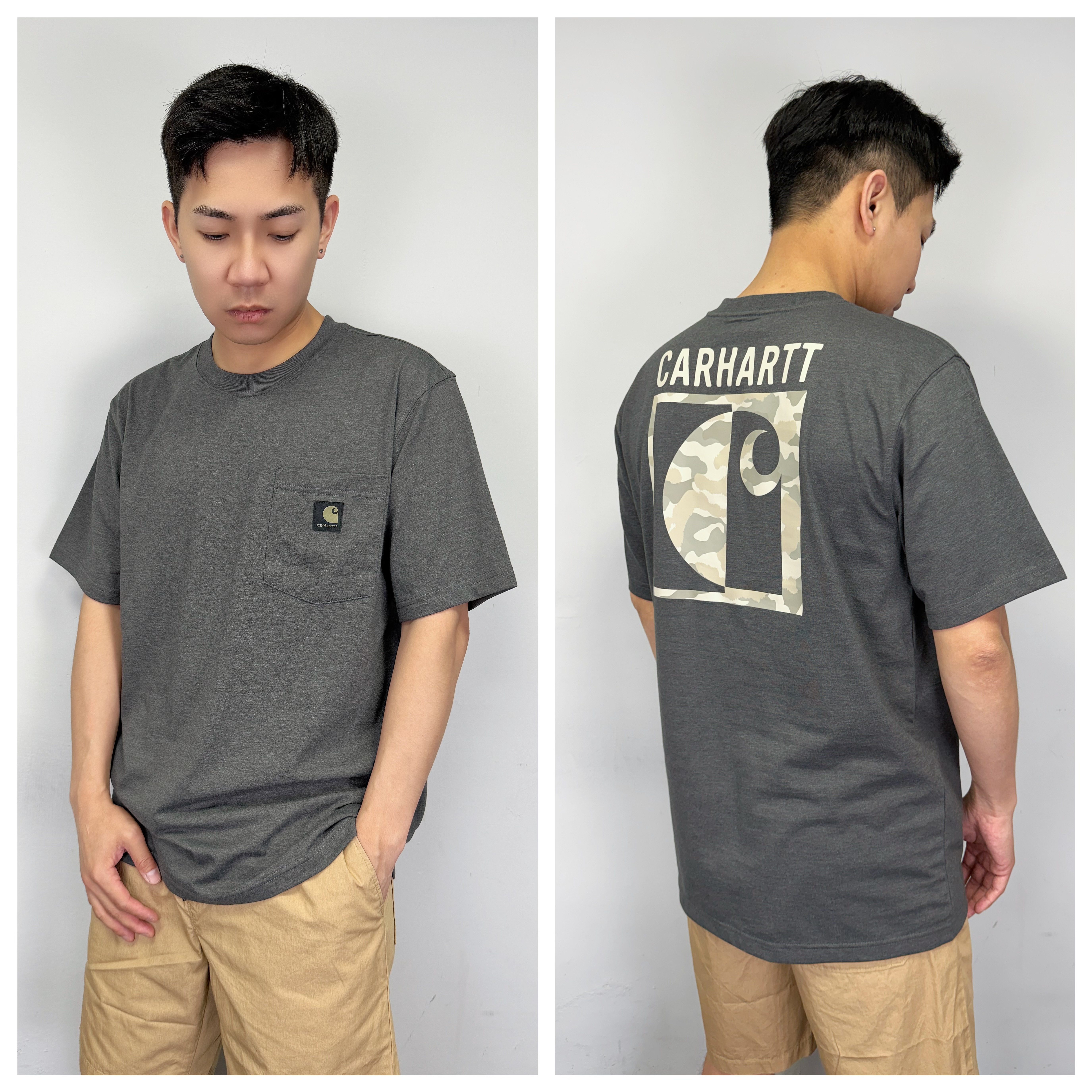 Carhartt 背後迷彩方塊 短袖上衣 短T