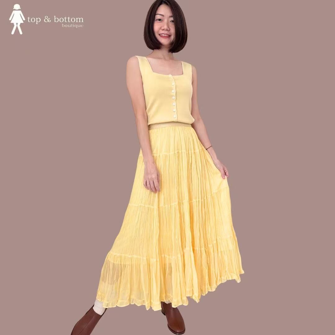 STRAP SQUARE NECK KNIT BLOUSE