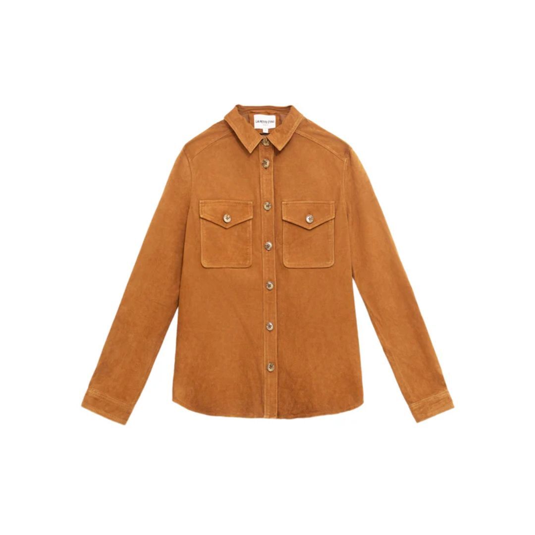 1LP0327-327 [LA PETITE ETOILE] Florine - Leather Overshirt Sand #FLORINE-F102512X1X/15-SAND (EU)