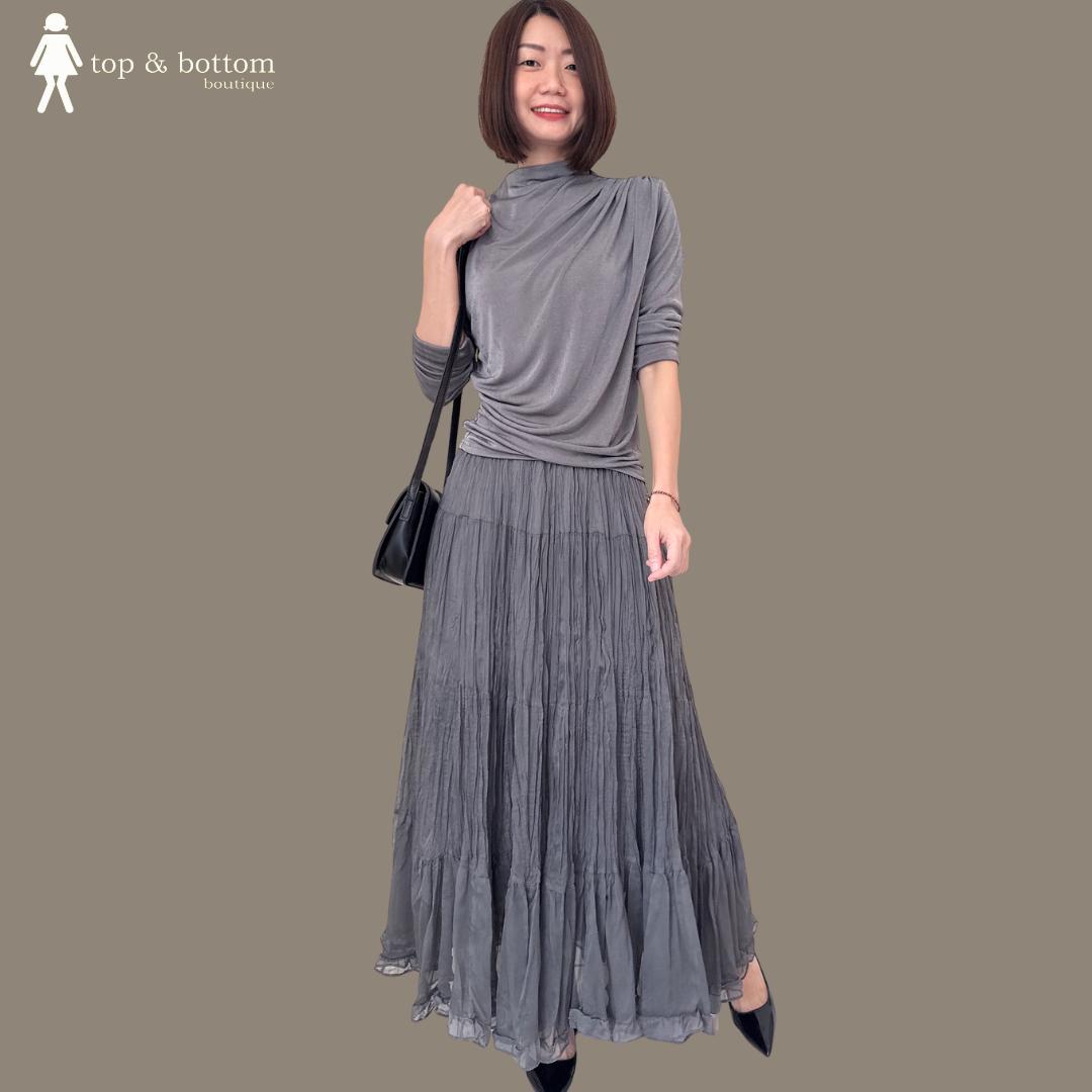 LONG SLEEVE ELASTIC BLOUSE