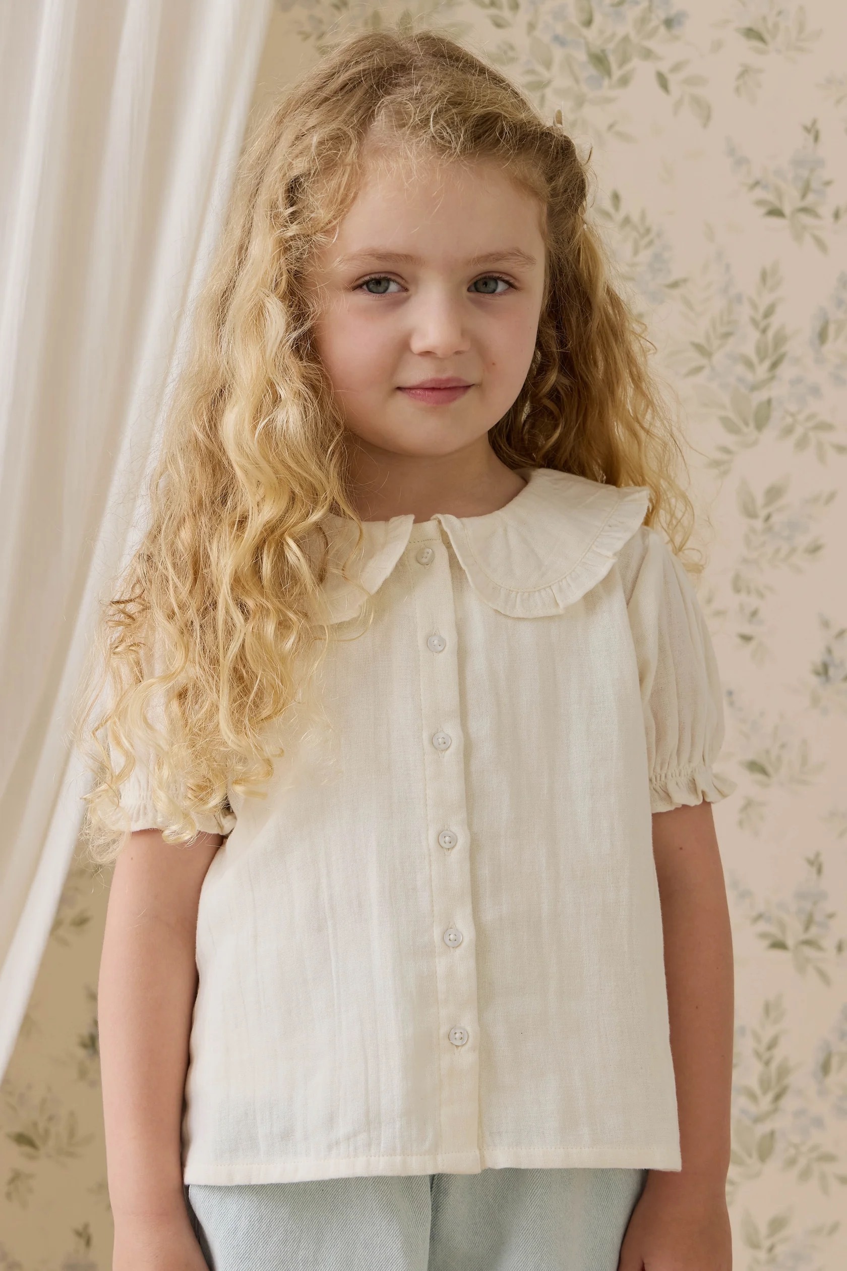 【預購】JAMIE KAY -Organic Cotton Muslin Bowie Blouse（Parchment）