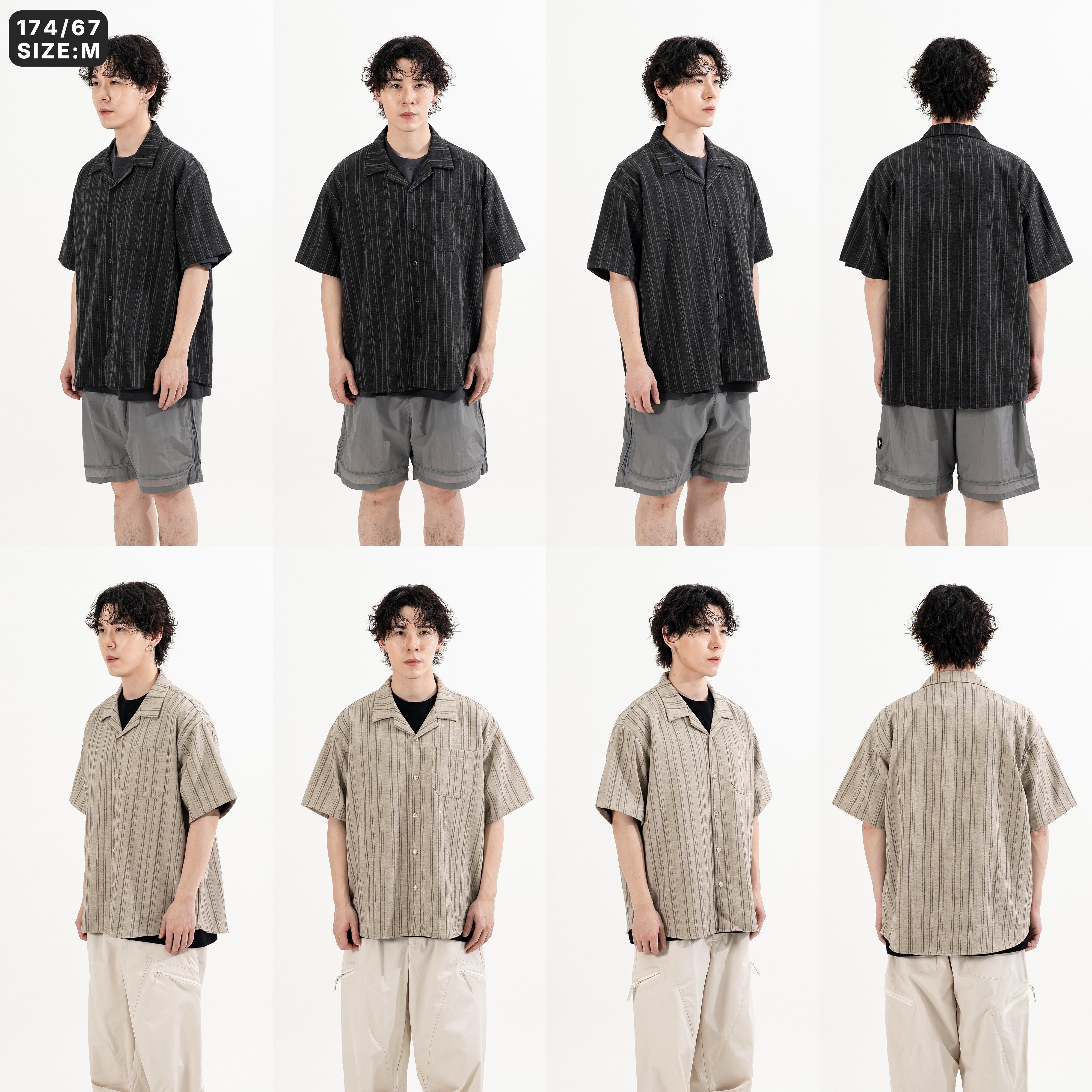 Cuban Stripe Shirts 古巴領 條紋 短袖襯衫 [FT501]