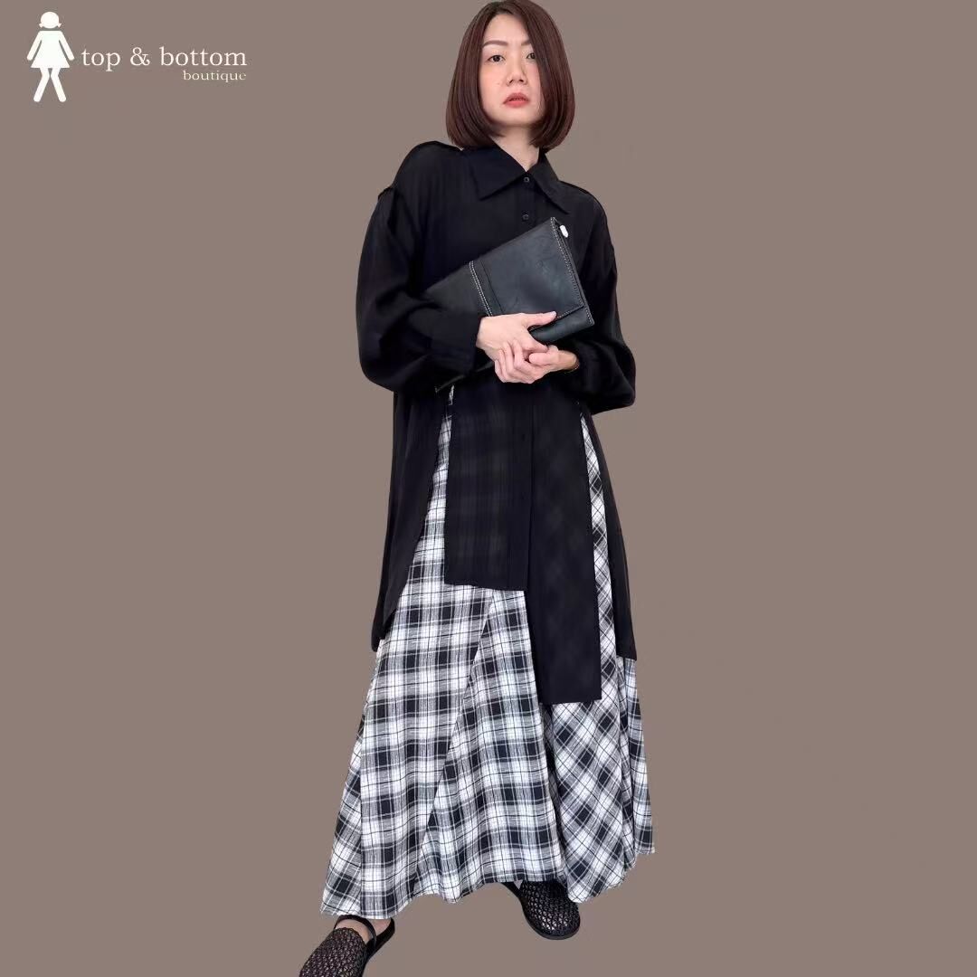 LONG SLEEVE ORGANZA LONG SHIRT