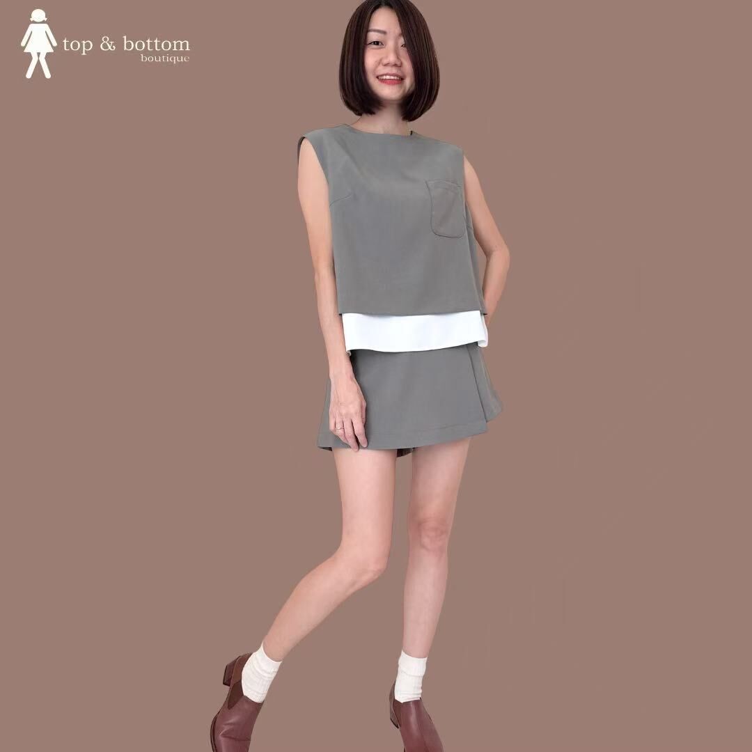 SLEEVELESS POCKET BLOUSE