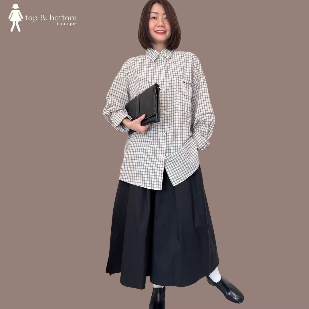 CHECKED OVERSIZE SHIRT