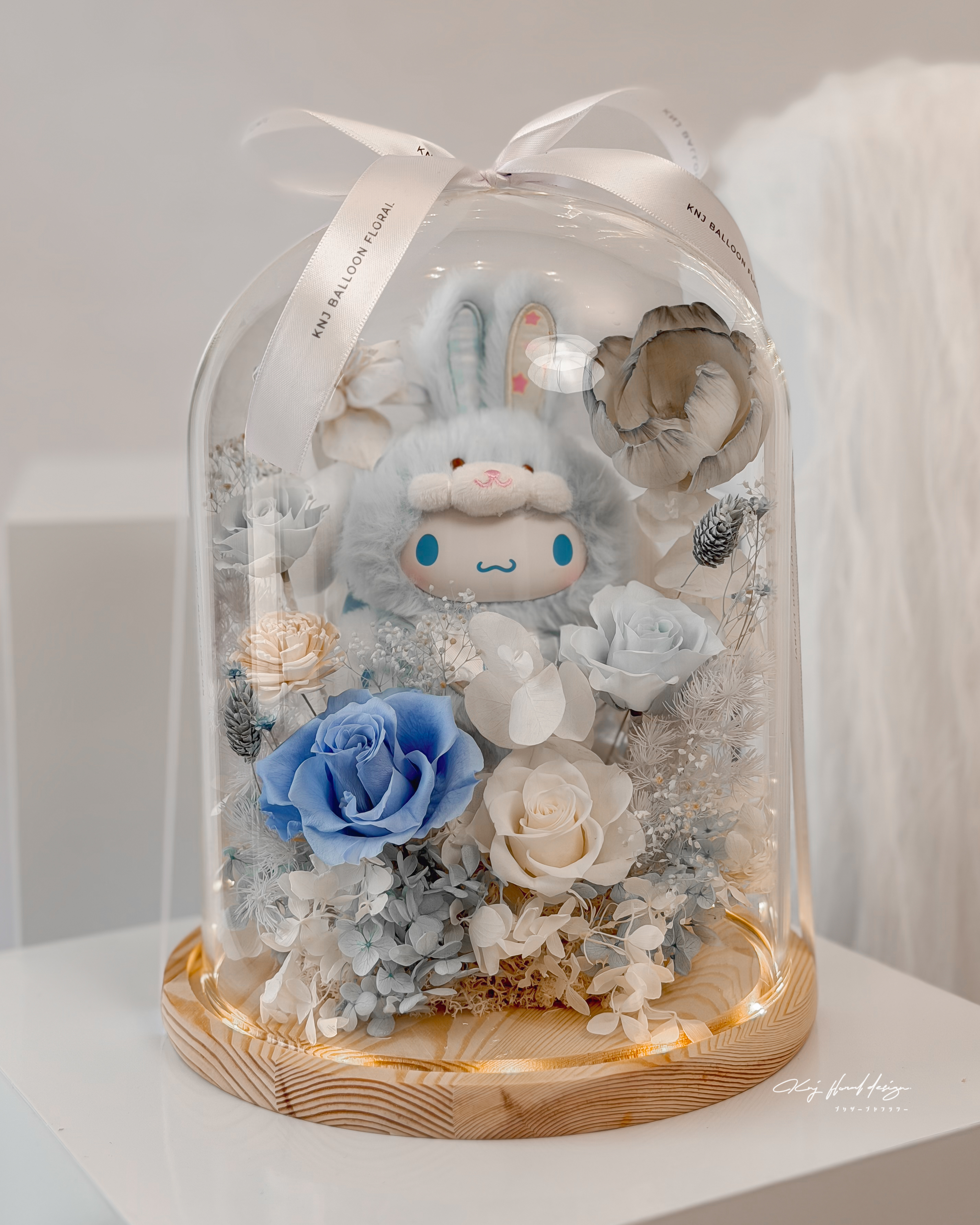 精靈大耳狗玻璃花盅/L號