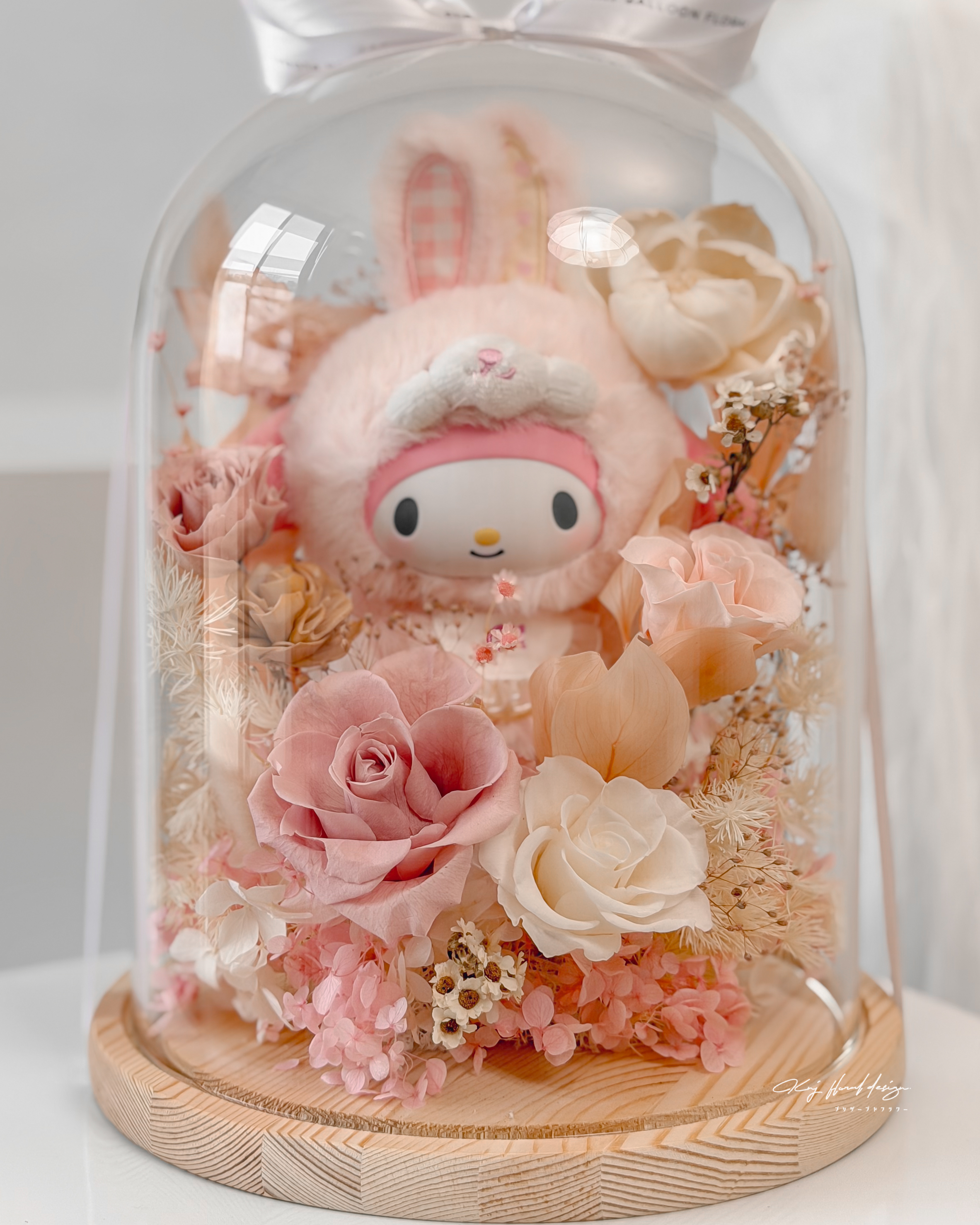 兔兔美樂蒂玻璃花盅 / L號