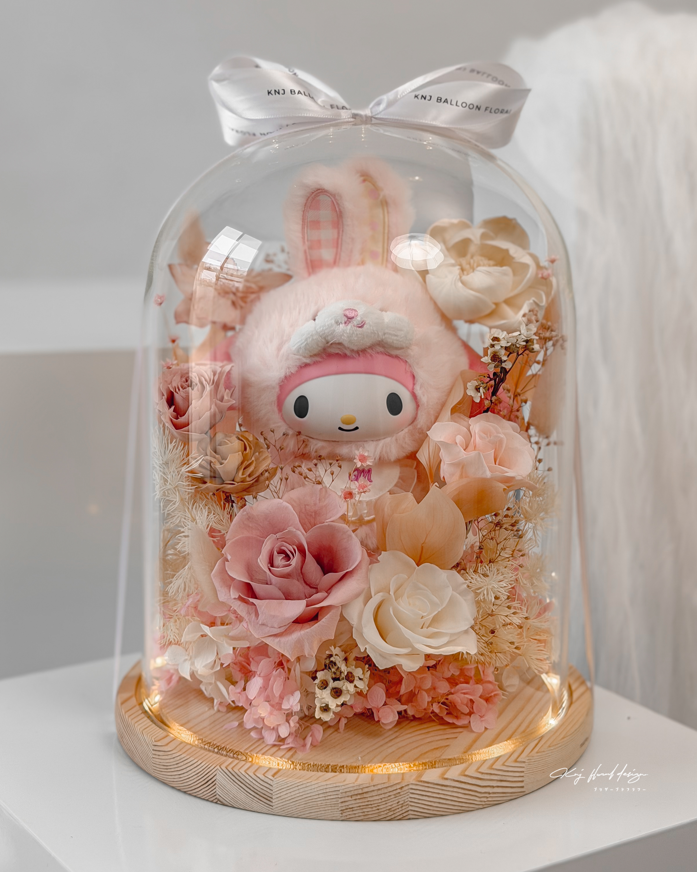 兔兔美樂蒂玻璃花盅 / L號