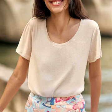 1LP0327-281 [LA PETITE ETOILE] T-shirt Tia Beige #TIA-T102521L9A/13-BEIGE (EU)