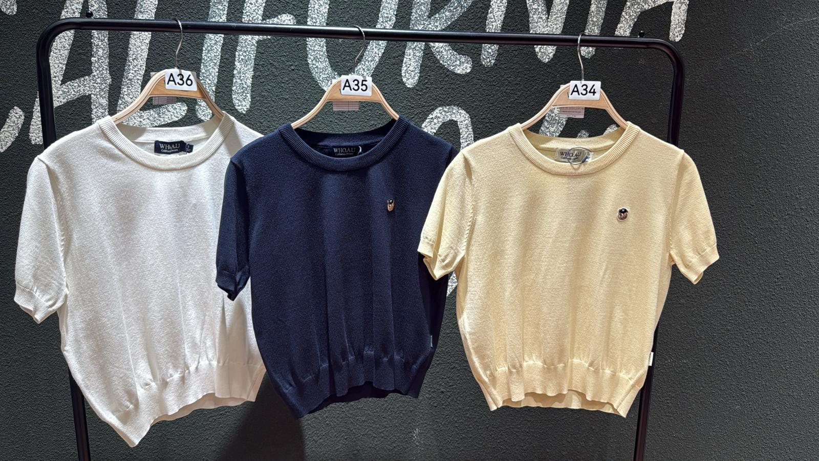 XI034 WHO A U 淨色束腰束袖上衣