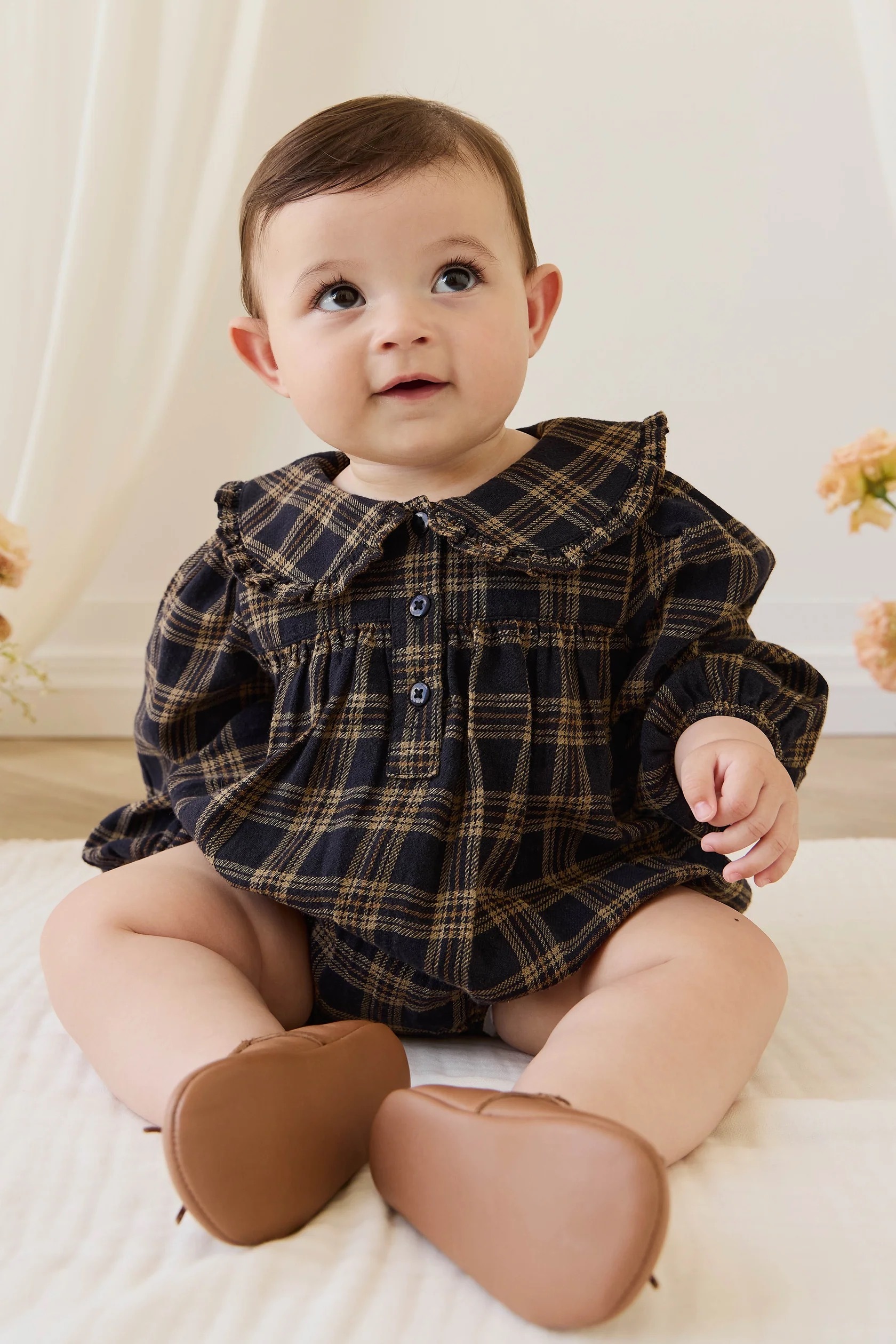 【預購】JAMIE KAY -Organic Cotton Elowen Playsuit（Woodland Check）