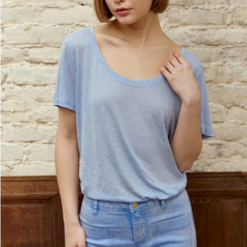 1LP0327-276 [LA PETITE ETOILE] T-shirt Tia Blue #TIA-T102513L2A/21-BLEU CIEL (EU)