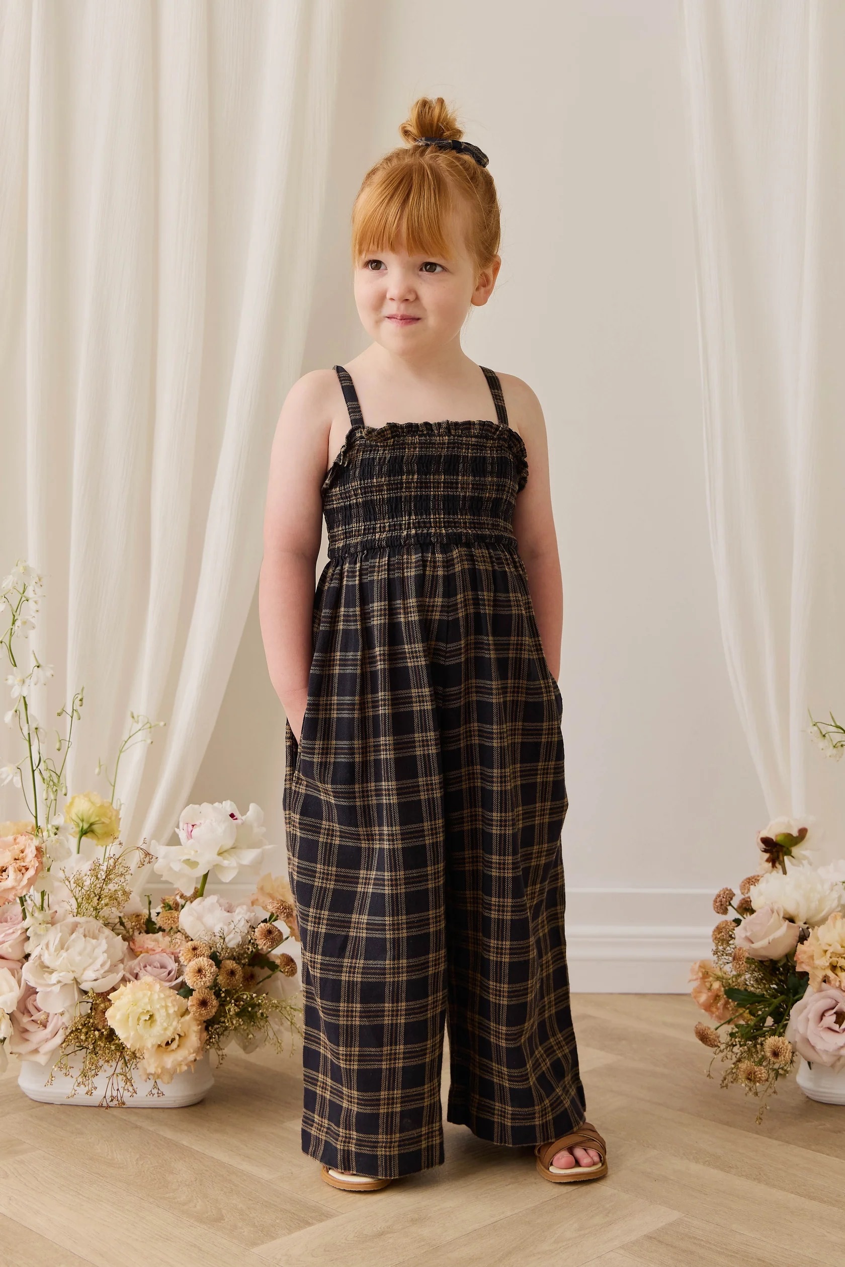 【預購】JAMIE KAY -Organic Cotton Arabella Jumpsuit（Woodland Check）