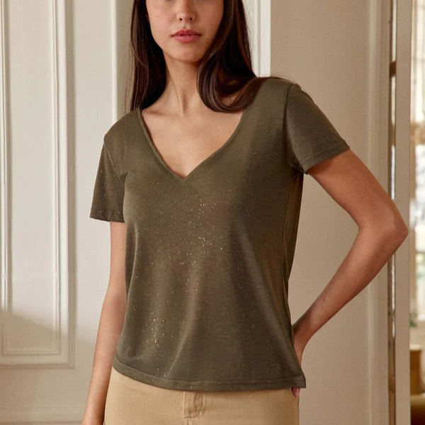 1LP0327-332 [LA PETITE ETOILE] Elvie T-Shirt Green #ELVIE-T102521Z0A/17-KAKI (EU)