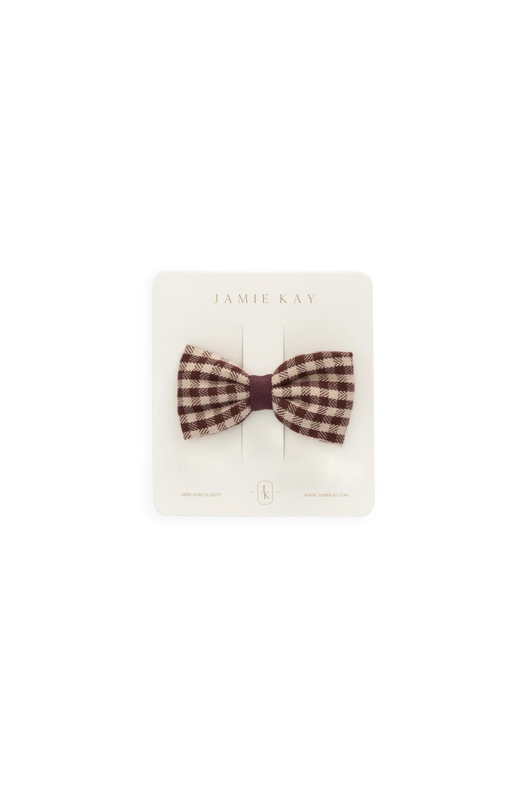 【預購】JAMIE KAY -Organic Cotton Desiree Bow（Cinnamon Gingham）