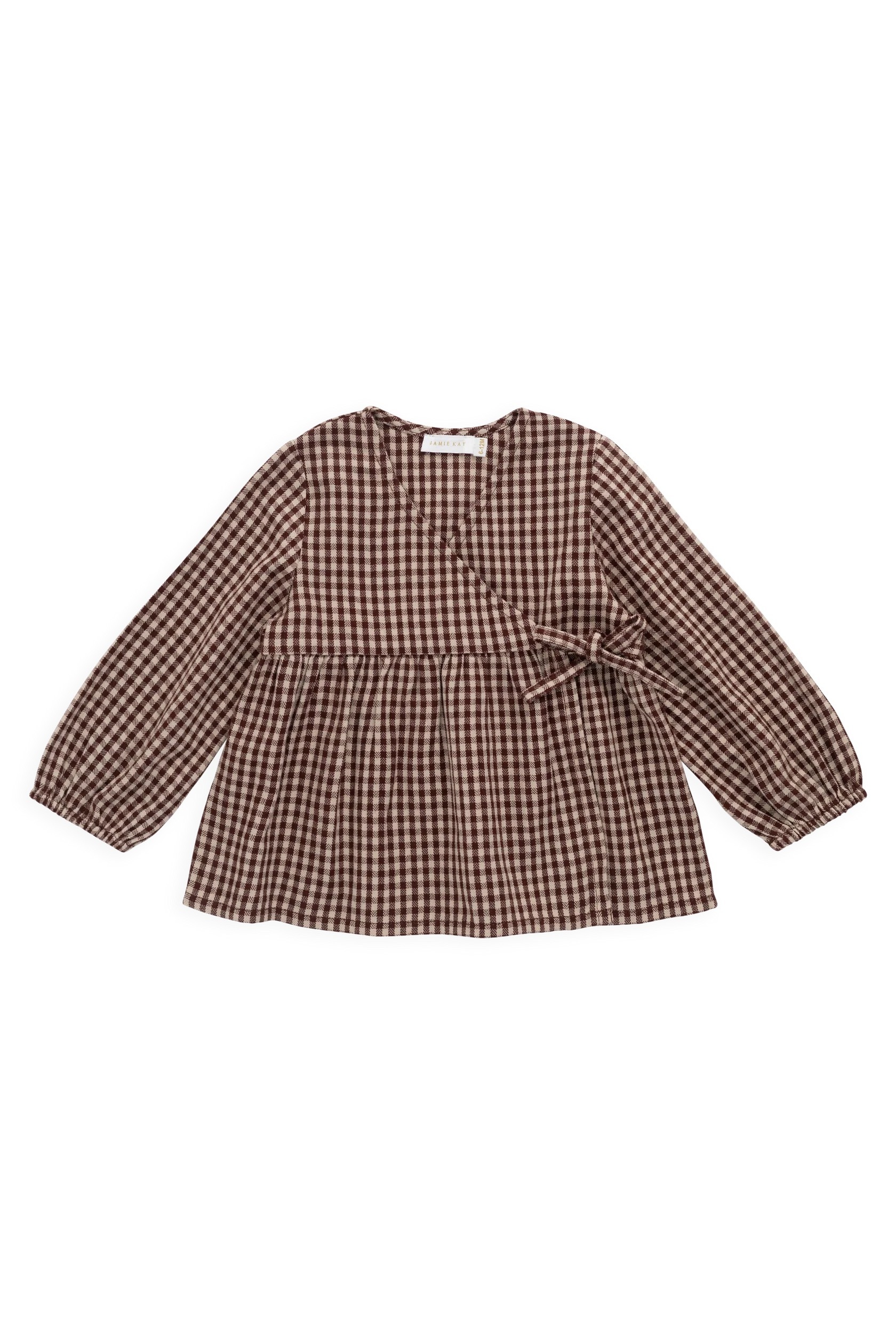 【預購】JAMIE KAY -Organic Cotton Imani Blouse（Cinnamon Gingham）