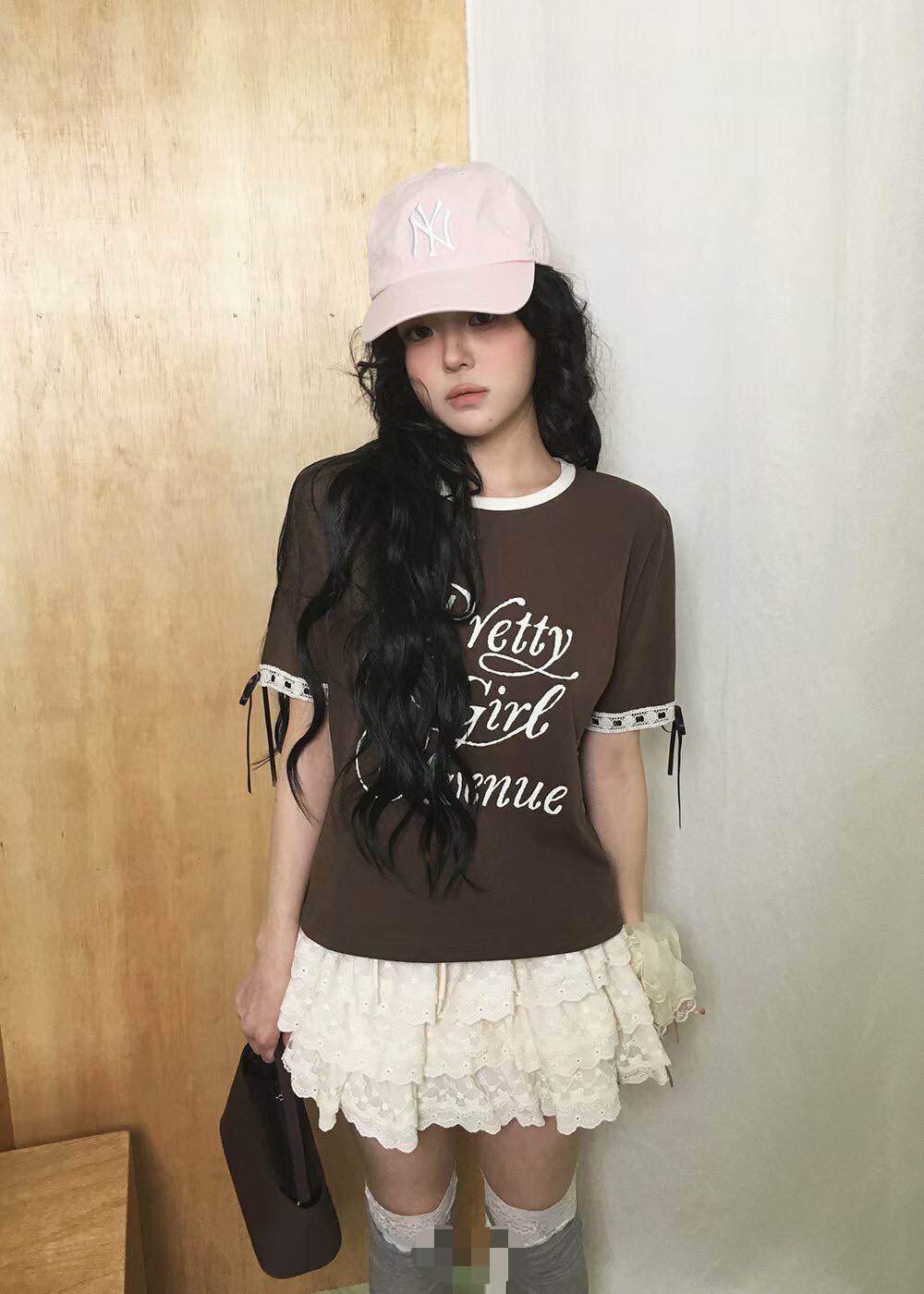 袖綁結Pretty短袖T