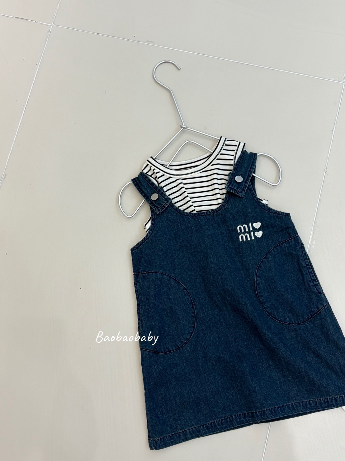 日常牛仔小女孩套裝