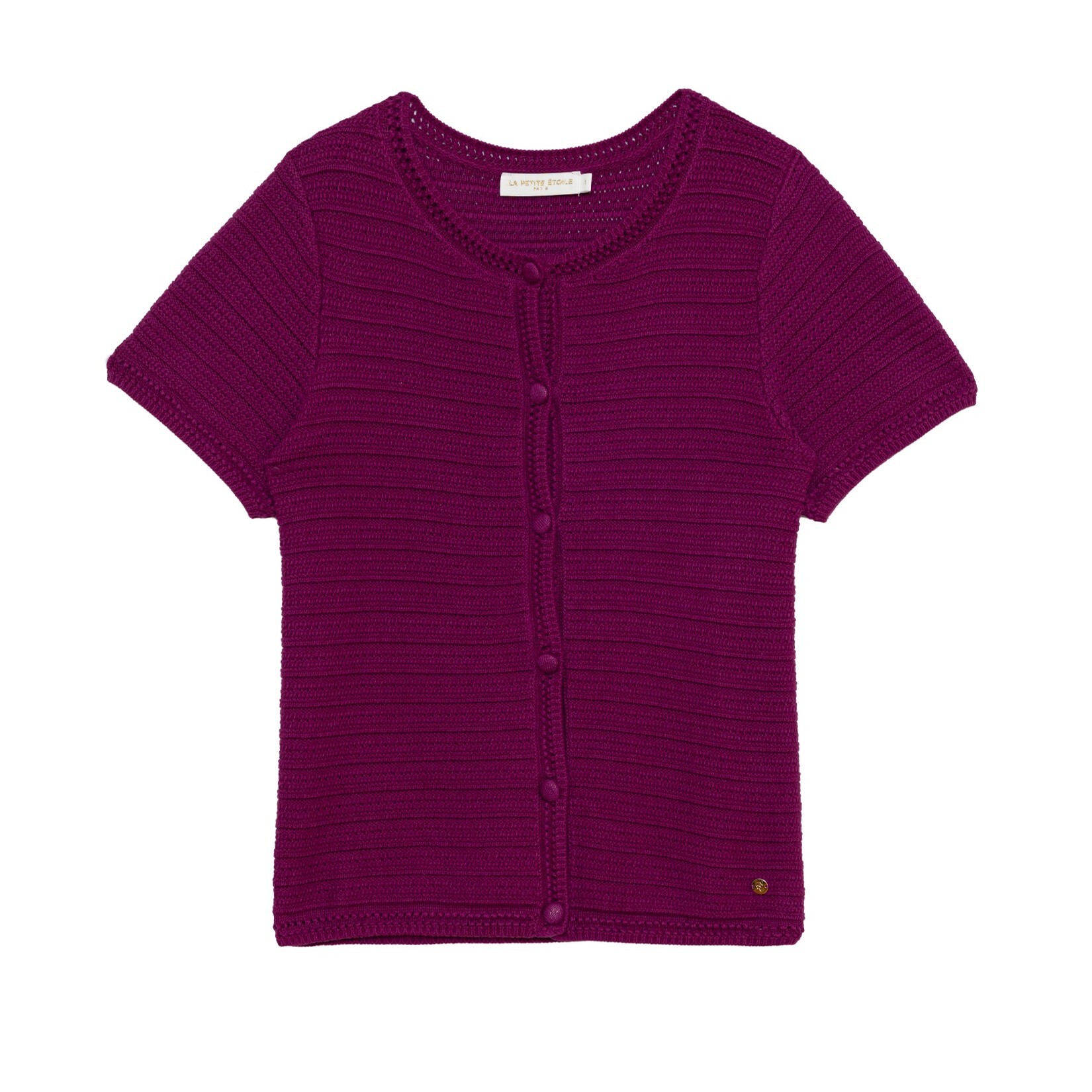 1LP0327-183 [LA PETITE ETOILE] Maeline Cardigan Violet #MAELINE-M222613C0A/46-VIOLET (EU)