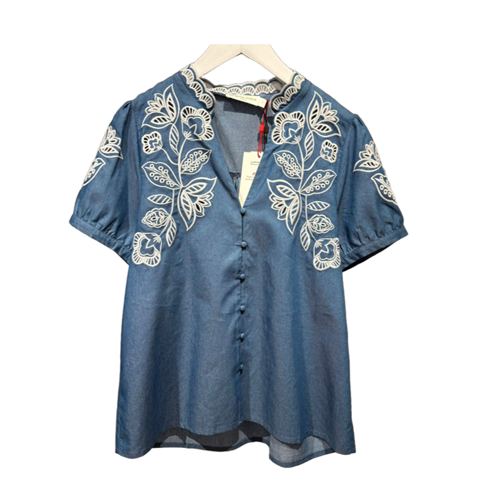 1LP0327-368 [LA PETITE ETOILE] Tency Blouse Chambray #TENCY-B202613F9A/24-CHAMBRAY (EU)