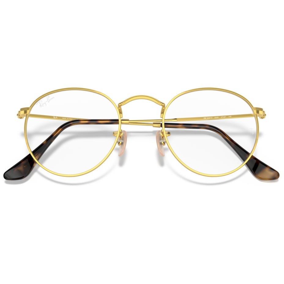 【RayBan】RB3447V 2500-50mm 金屬復古圓框光學眼鏡♣