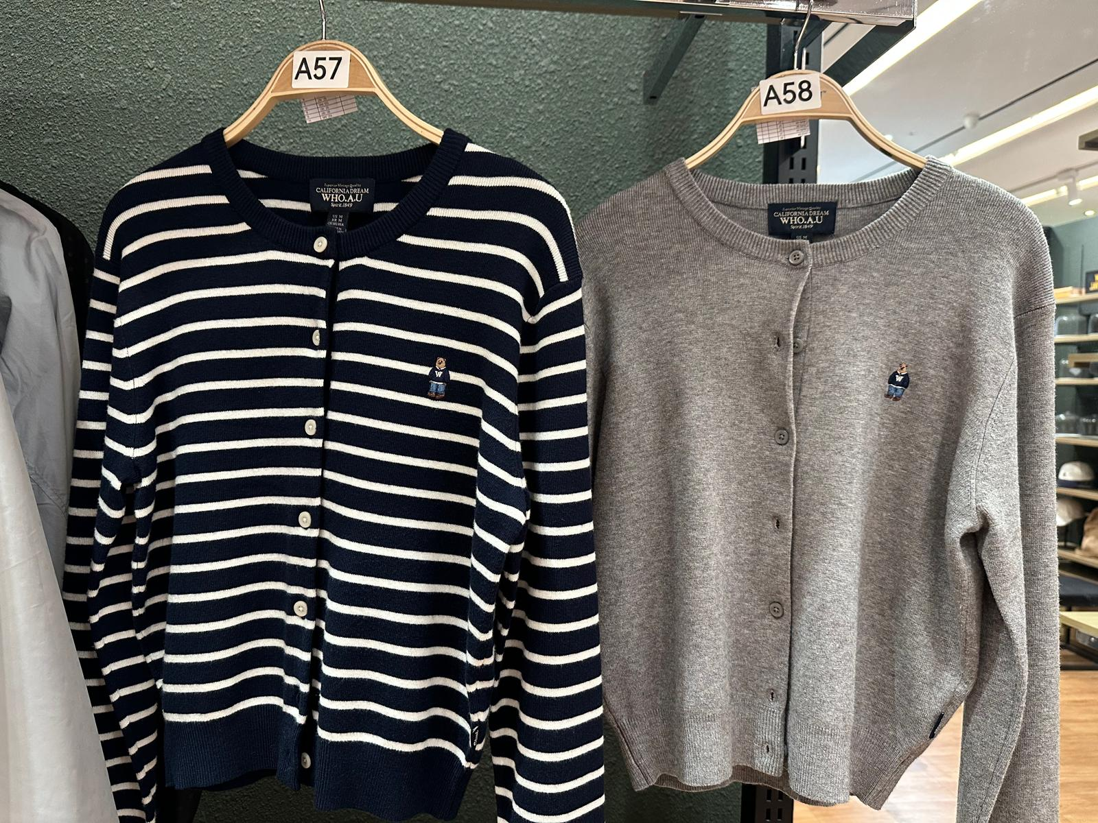 XI057 WHO A U 淨色小LOGO開胸外套