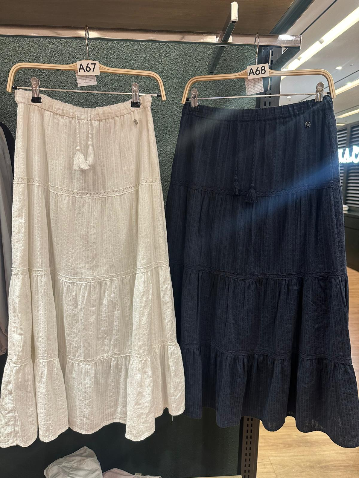 XI067 WHO A U 淨色長裙 FREESIZE