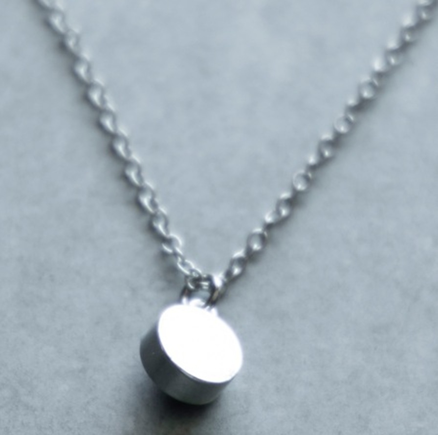 NUMBER NINE ROUND LOGO STONE CHARM NECKLACE - PRE ORDER ITEM (預訂中)