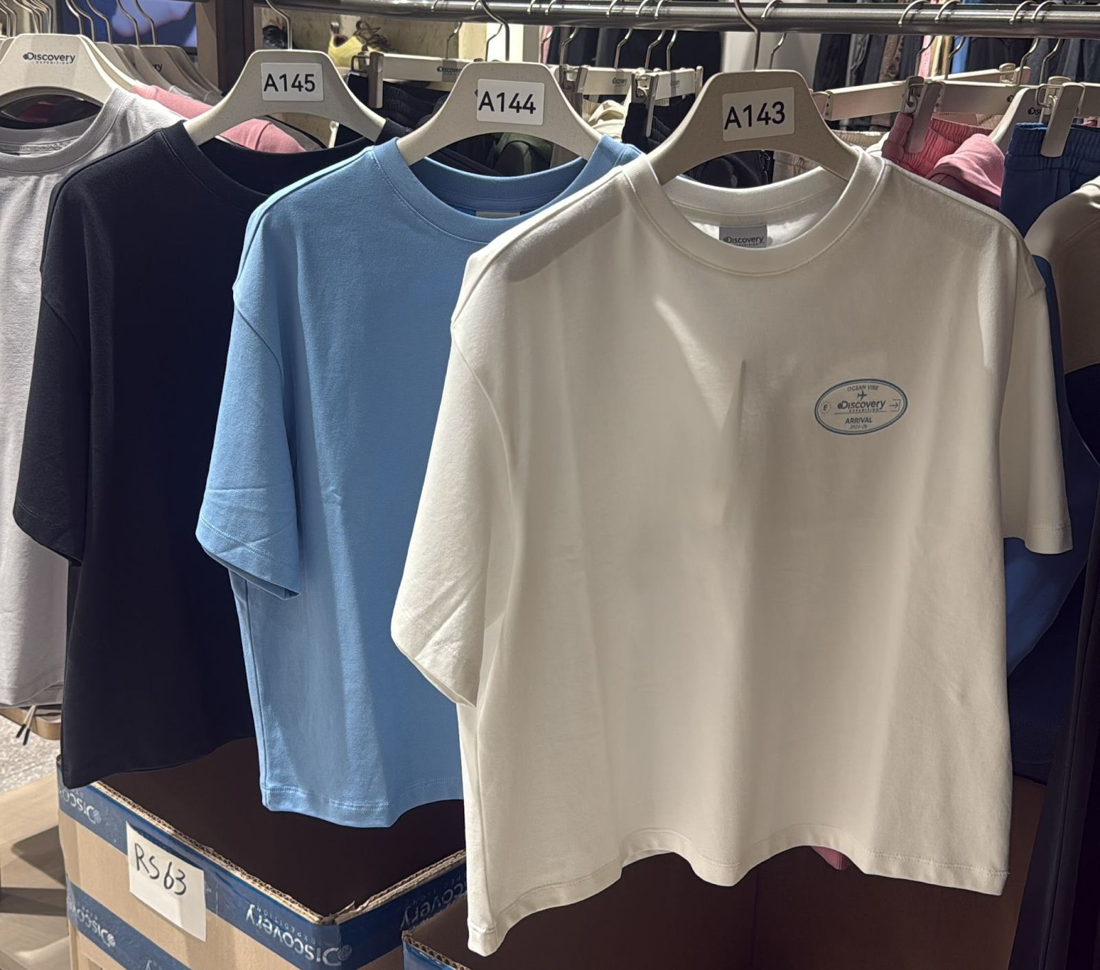 XI143 DISCOVERY 淨色logo中袖TEE(背有大圖案) 男裝