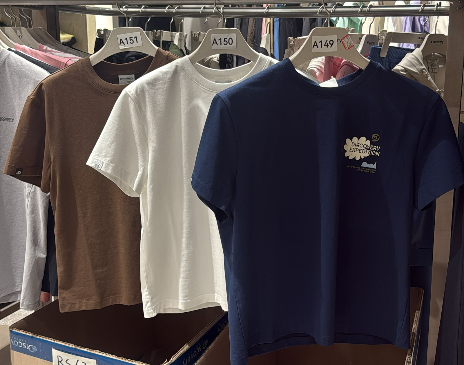 XI149 DISCOVERY 淨色小logo短袖TEE(背有大圖案) 男裝
