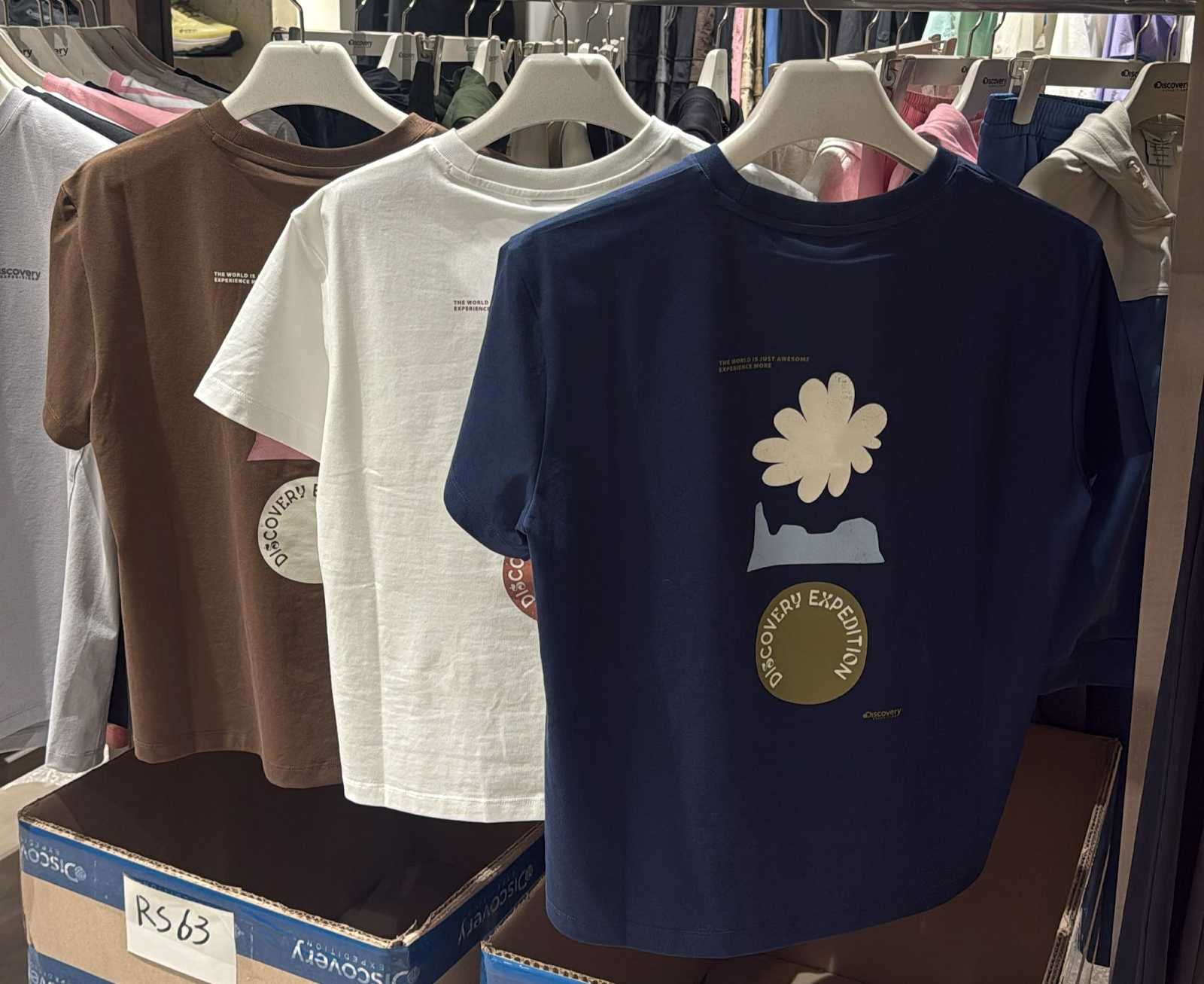 XI149 DISCOVERY 淨色小logo短袖TEE(背有大圖案) 男裝